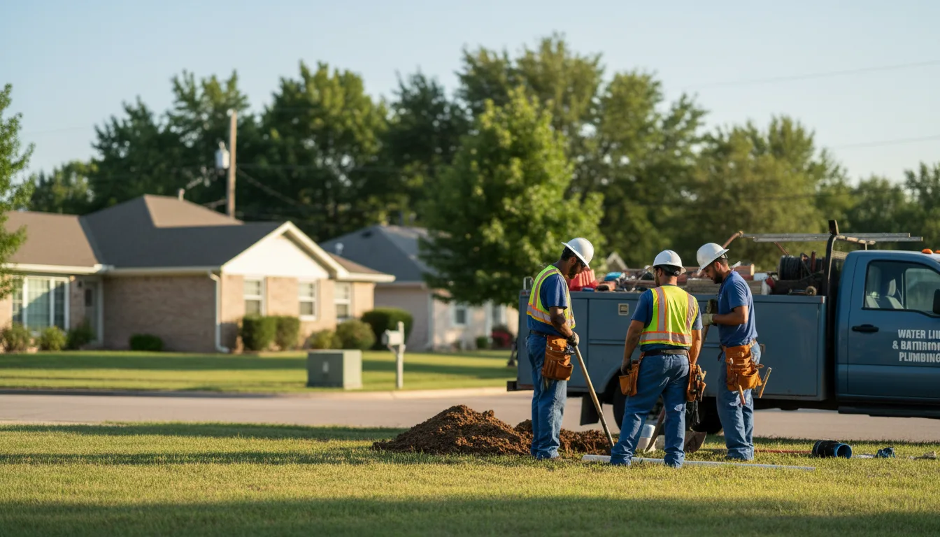 Residential water line and bathroom plumbing service in Wellington, AL